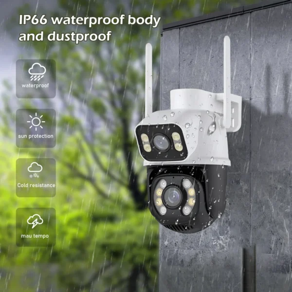 Cámara de Seguridad Doble Lente Full HD IP66 para Exteriores - Imagen 2