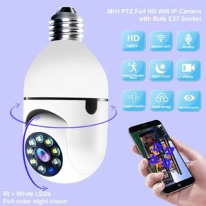 Foco Cámara de Seguridad Inteligente 360° WiFi con Visión Nocturna F360