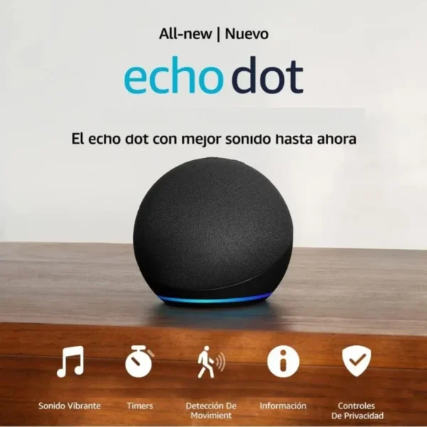 Alexa Echo Dot (5ta Generación) con Alexa – Altavoz Inteligente con Control por Voz - Imagen 4