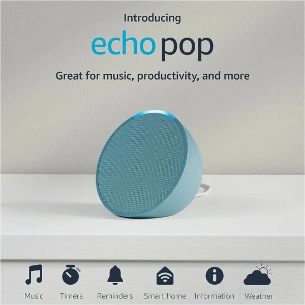 Echo Pop con Alexa – Altavoz Inteligente Compacto con Control por Voz - Imagen 4
