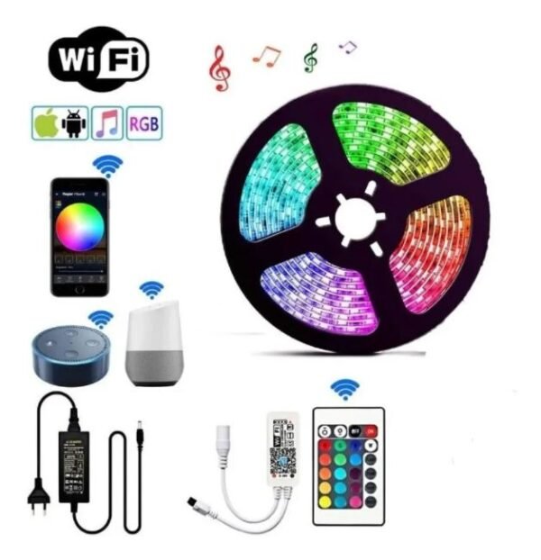 Tira LED RGB Inteligente Wi-Fi – Control por App y Voz con Alexa y Google Home - Imagen 3