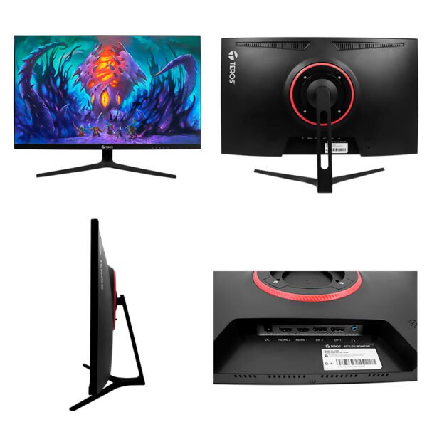 Monitor plano para juegos TEROS TE-2769G, 27" QHD IPS plano, 180 Hz, 1 ms, HDMI, DP, Audio - Imagen 3