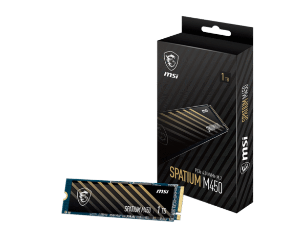 Unidad de estado sólido MSI SPATIUM M450 PCIe 4.0 NVMe M.2, 1 TB - Imagen 2