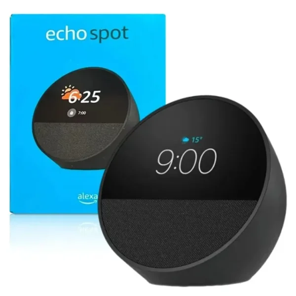 Alexa Echo Spot Negro – Pantalla Táctil 2.83" con Alexa y Reloj Inteligente - Imagen 2