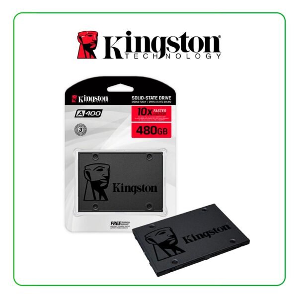 Unidad de Estado Solido Kingston A400, 480GB, SATA 6Gb/s, 2.5" - Imagen 2