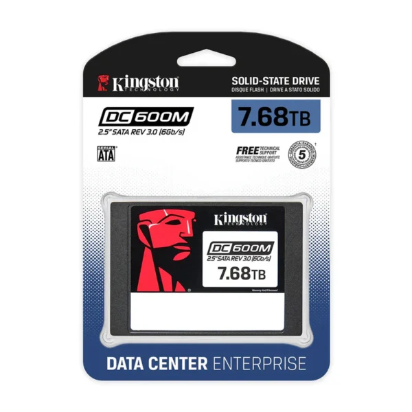Unidad en estado sólido Kingston DC600M 7680GB, SATA Rev. 3.0 (6Gb/seg), 2.5" - Imagen 2