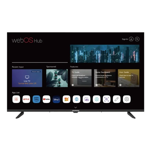Televisor Smart Advance WADCU43UHD, 43" UHD 4K 3840X2160, Wireless, LAN