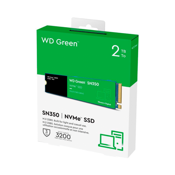 Unidad en estado sólido Western Digital Green SN350 NVMe 2TB M.2 2280, PCIe Gen3 x4 - Imagen 2