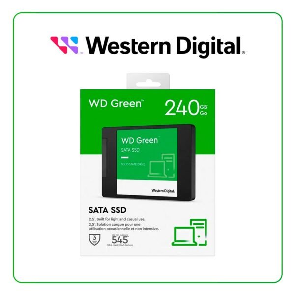 Unidad en estado sólido Western Digital Green, WDS240G3G0A, 240GB, SATA 6Gb/s, 2.5" - Imagen 2