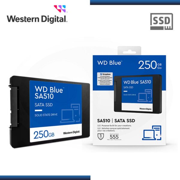 Unidad en estado sólido Western Digital Blue SA510, 250GB, SATA 6Gb/s, 2.5" - Imagen 2
